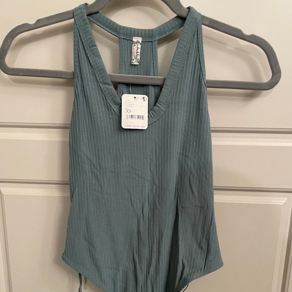 Free People - Extra Small XS - Green Blue Bodysuit - Picture 1 of 5